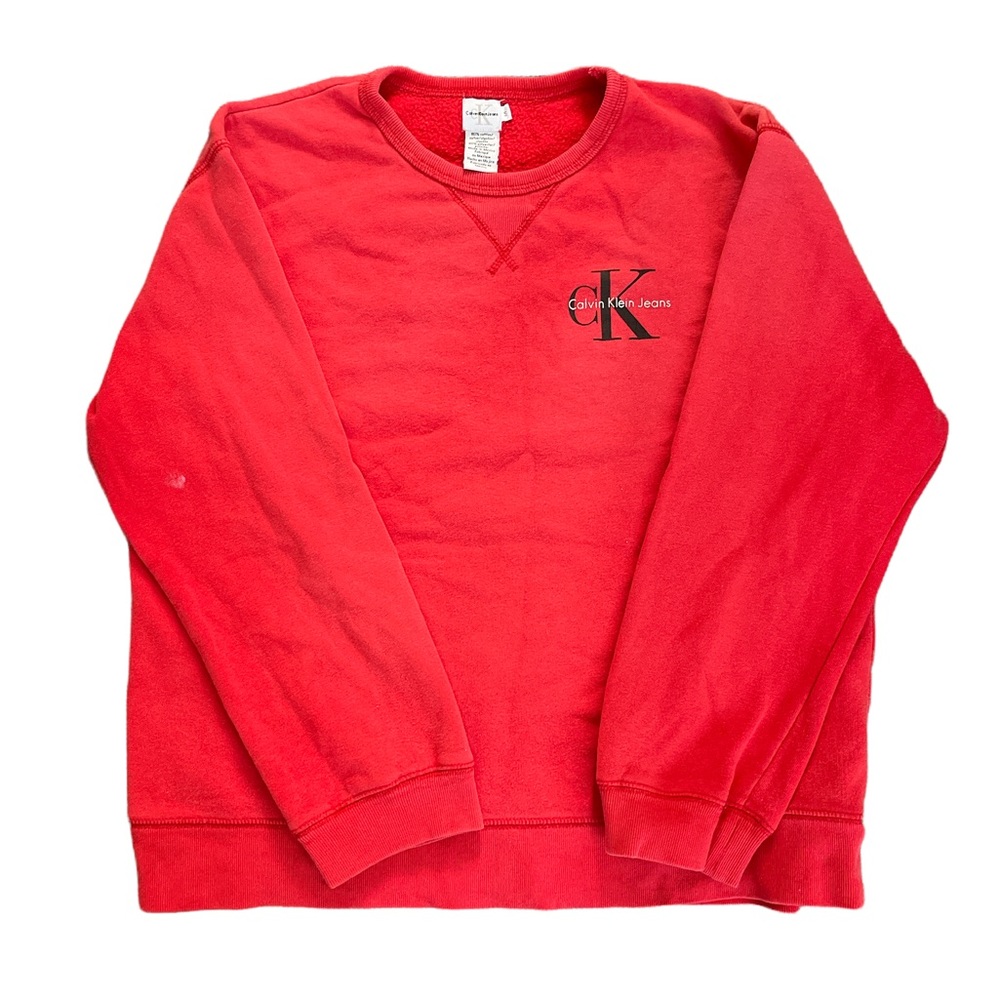 Calvin Klein - red crewneck pull over sweater